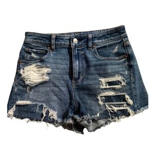 American Eagle Outfitters Ripped Blue Jean Shorts